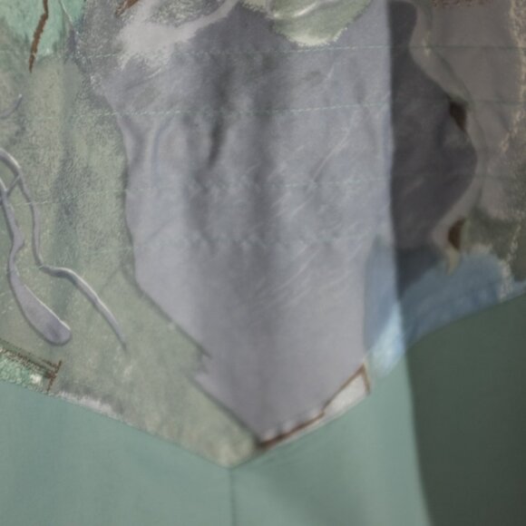 COPY - Nuko collection vintage blue and green abstract long zip jacket size M - Picture 8 of 12